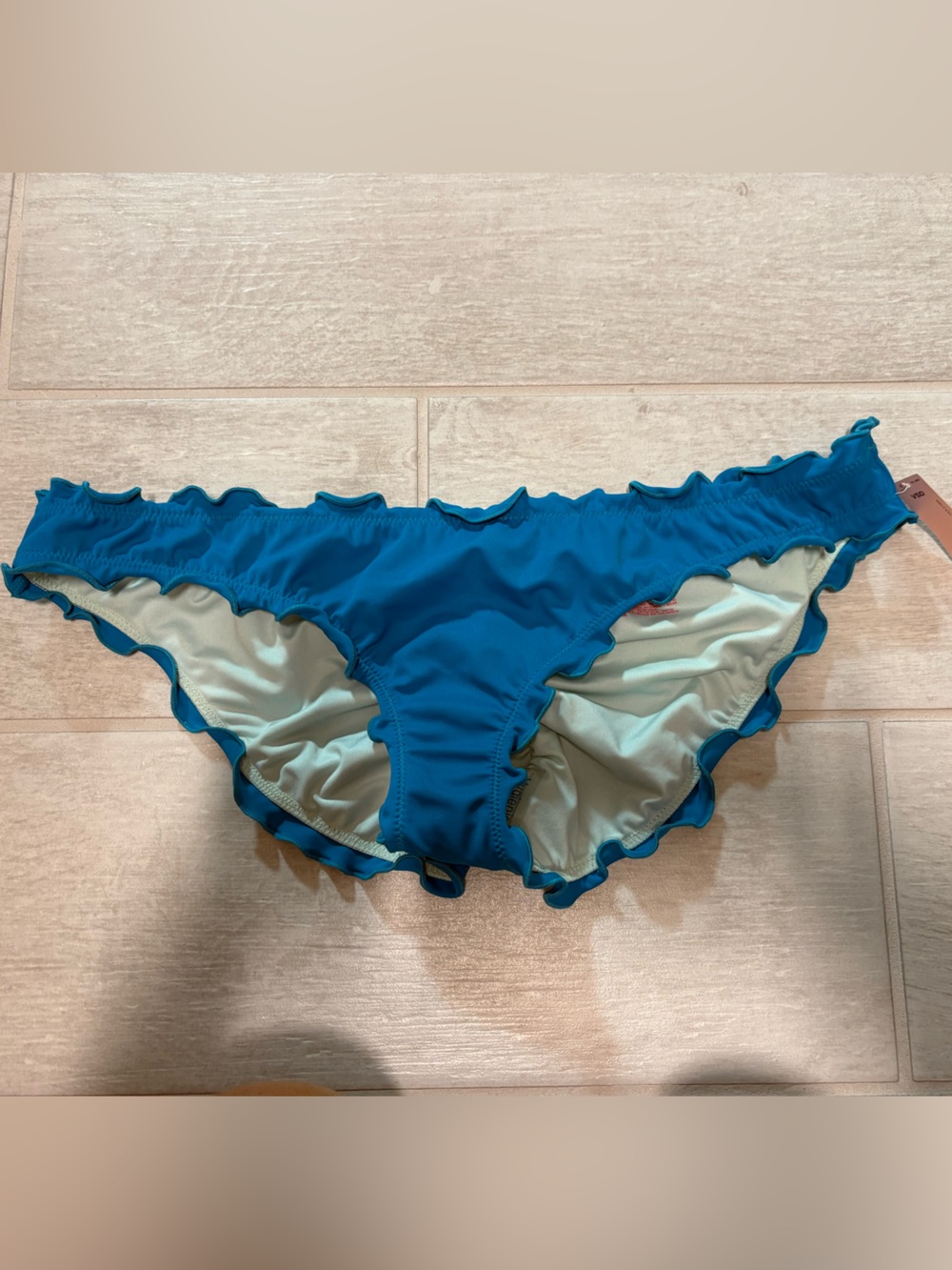 NWT Blue the Ruffle cheeky Bikini Bottom